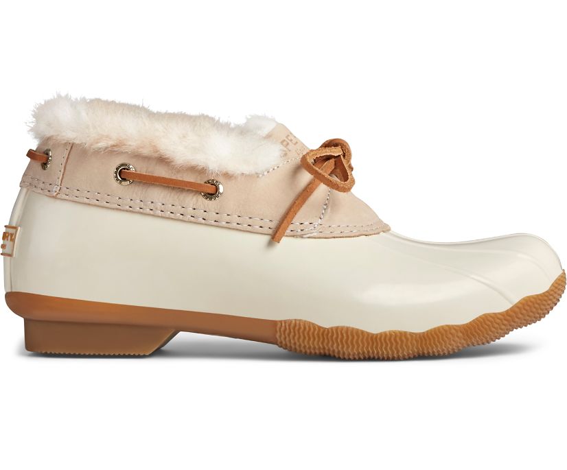 Sperry Saltwater 1-Eye Cozy Duck Boots - Women's Duck Boots - White [ZG2074861] Sperry Top Sider Ire